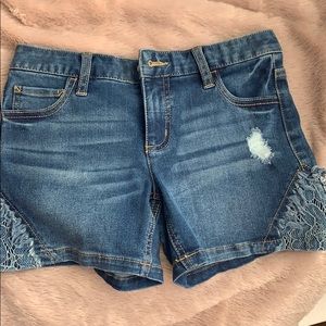 Blue jean shorts